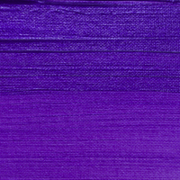 Een close-up macro-opname van een vlakke, Metallicviolette (835) verftextuur op canvas of paneel. De afbeelding laat de fijne, 