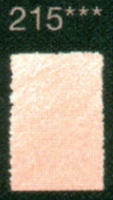 Een rechthoekig licht perzikkleurig ingekleurd vlak dat de tint Thuliet Geelachtig (215) van het Polychromos potlood toont, met