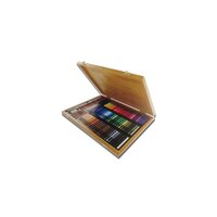 Combi set a 84 stuks Carr&eacute; krijt in houten kist Cont&eacute; &agrave;&nbsp;Paris Assortiment kleuren / technieken