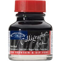 Mat Black Calligraphy Ink van Winsor &amp; Newton 30 ML Kleur 030