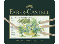 Pastelpotloden metalen etui a 24 st. Faber-Castell Pitt Assortiment a 24 stuks.