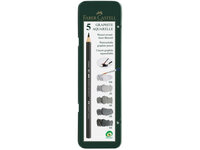 5 Grafiet Aquarelpotloden Faber-Castell HB/2B/4B/6B/8B