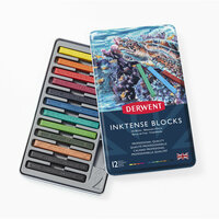 Derwent Inktense Blocks set in metalen etui met 12 kleuren