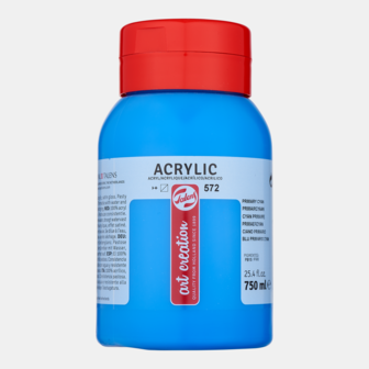 Primaircyaan Acrylverf van Art Creation 750 ml Kleur 572