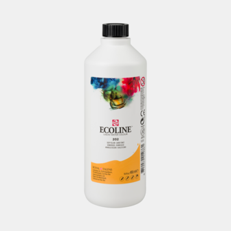 Donkergeel Ecoline fles 490 ml van Talens Kleur 202