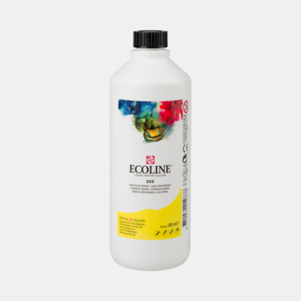 Citroengeel Ecoline fles 490 ml van Talens Kleur 205