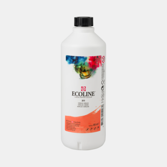 Vermiljoen Ecoline fles 490 ml van Talens Kleur 311