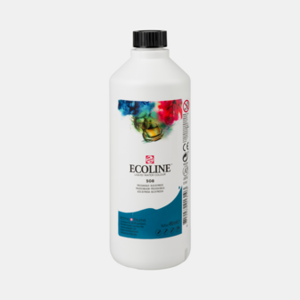 Pruisischblauw Ecoline fles 490 ml van Talens Kleur 508