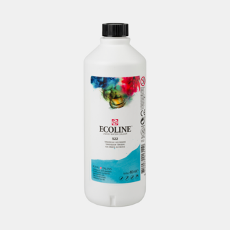 Turkooisblauw Ecoline fles 490 ml van Talens Kleur 522