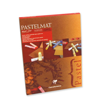 Pastelmat No 1 Pastel Papier verlijmd Lichte kleuren fijne structuur 12 vellen van Clairefontaine 360 grams 18 x 24 cm