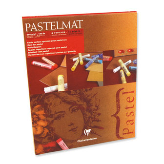 Pastelmat No 1 Pastel Papier verlijmd Lichte kleuren fijne structuur 12 vellen van Clairefontaine 360 grams 24 x 30 cm