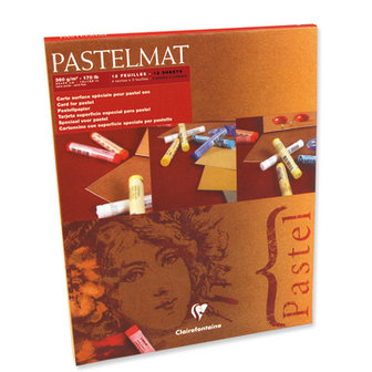 Pastelmat No 1 Pastel Papier verlijmd Lichte kleuren fijne structuur 12 vellen van Clairefontaine 360 grams 30 x 40 cm