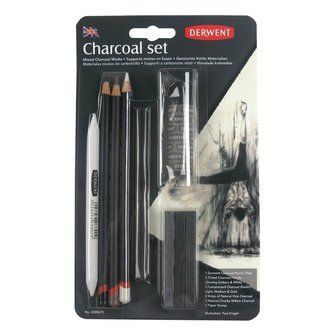 Mixed Charcoal set Charcoal (Houtskool) Pencil / Potlood van Derwent