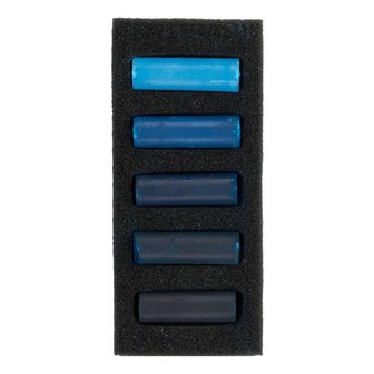 Warme Blauwen set met 5 halve Rembrandt Softpastels