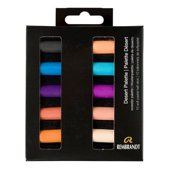 Woestijn palet set met 10 halve Rembrandt Softpastels