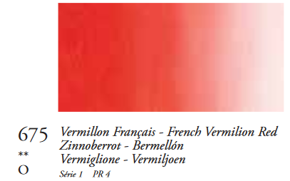 Vermiljoenrood Frans (Serie 3) Oil Stick van Sennelier 38 ML Kleur 675