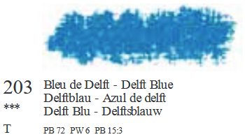 Blauw Delft Sennelier Oliepastel (Groot) 36 ML Kleur 203