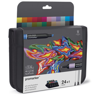 Promarker Art and Illustration set 24 x Promarker en Blender van Winsor &amp; Newton Set 078