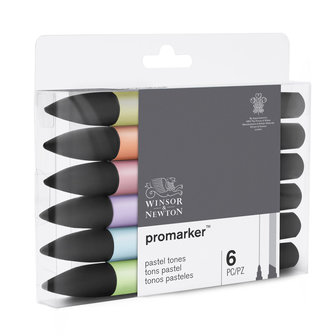 Promarker 6 x Pastel Tones van Winsor &amp; Newton Set 113