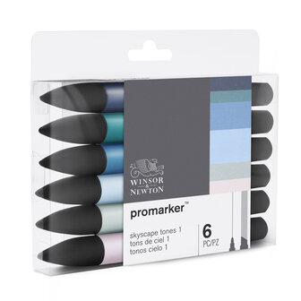 Promarker 6 x Skyscape Tones van Winsor &amp; Newton Set 118