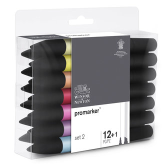 Promarker Set 2 12 x Promarker en Blender van Winsor &amp; Newton Set 138