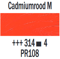 Cadmiumrood middel Rembrandt Olieverf Royal Talens 15 ML (Serie 4) Kleur 314