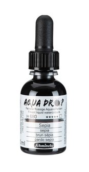 Sepia Aqua Drop Aquarelverf van Schmincke 30 ml Kleur 680