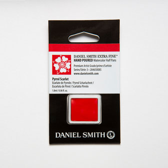 Pyrrol Scarlet (S3) Daniel Smith Half pans Aquarelverf / Watercolour Kleur 085