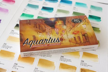 Arthur Przybysz&#039;s set Aquarius 12 hele napjes Aquarelverf van Roman Szmal Set 143