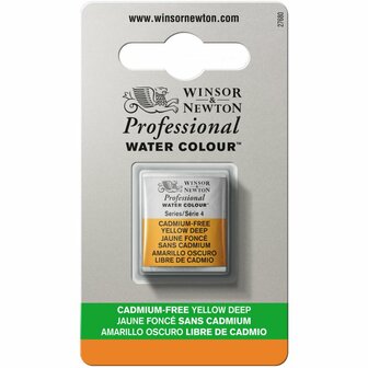 Cadmium-Free Yellow Deep (S4) Professional Watercolour van Winsor &amp; Newton Half napje Kleur 891