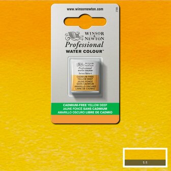 Cadmium-Free Yellow Deep (S4) Professional Watercolour van Winsor &amp; Newton Half napje Kleur 891