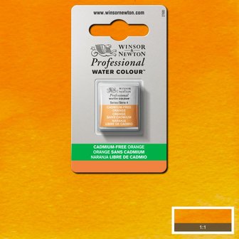 Cadmium-Free Orange (S4) Professional Watercolour van Winsor &amp; Newton Half napje Kleur 899