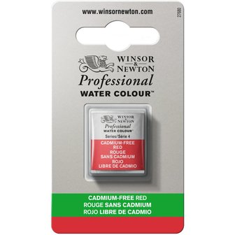 Cadmium-Free Red (S4) Professional Watercolour van Winsor &amp; Newton Half napje Kleur 901