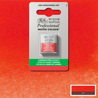 Cadmium-Free Scarlet (S4) Professional Watercolour van Winsor &amp; Newton Half napje Kleur 903