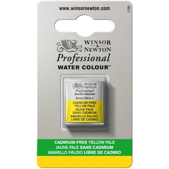 Cadmium-Free Yellow Pale (S4) Professional Watercolour van Winsor &amp; Newton Half napje Kleur 907