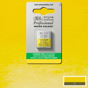 Cadmium-Free Yellow Pale (S4) Professional Watercolour van Winsor &amp; Newton Half napje Kleur 907
