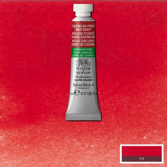 Cadmium-Free Red Deep (S4) Professional Watercolour van Winsor &amp; Newton 5 ml Kleur 895