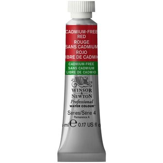 Cadmium-Free Red (S4) Professional Watercolour van Winsor &amp; Newton 5 ml Kleur 901