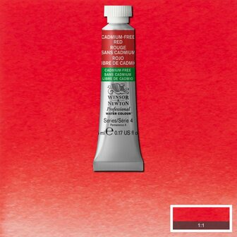 Cadmium-Free Red (S4) Professional Watercolour van Winsor &amp; Newton 5 ml Kleur 901