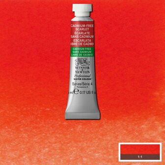 Cadmium-Free Scarlet (S4) Professional Watercolour van Winsor &amp; Newton 5 ml Kleur 903