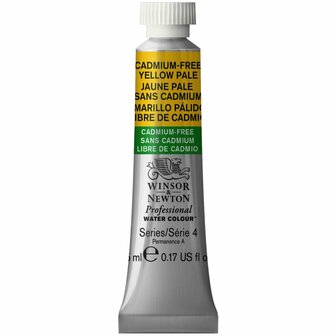 Cadmium-Free Yellow Pale (S4) Professional Watercolour van Winsor &amp; Newton 5 ml Kleur 907