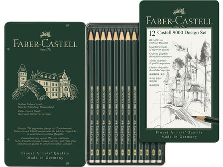 Designset met 12 potloden 9000 Faber-Castell