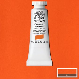 Orange Lake Light (S 1) Designers Gouache van Winsor &amp; Newton 14 ML Kleur 453