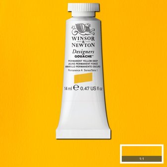 Permanent Yellow Deep (S 1) Designers Gouache van Winsor &amp; Newton 14 ML Kleur 508