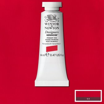 Primary Red (S 1) Designers Gouache van Winsor &amp; Newton 14 ML Kleur 524