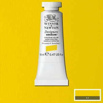 Spectrum Yellow (S 1) Designers Gouache van Winsor &amp; Newton 14 ML Kleur 627