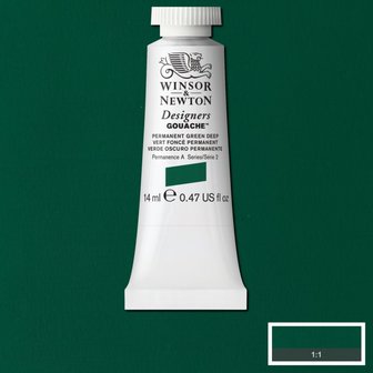 Permanent Green Deep (S 2) Designers Gouache van Winsor &amp; Newton 14 ML Kleur 482