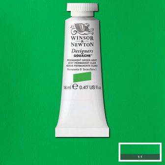 Permanent Green Light (S 2) Designers Gouache van Winsor &amp; Newton 14 ML Kleur 483