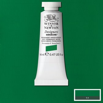 Permanent Green Middle (S 2) Designers Gouache van Winsor &amp; Newton 14 ML Kleur 484