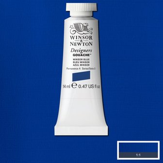 Winsor Blue (S 3) Designers Gouache van Winsor &amp; Newton 14 ML Kleur 706